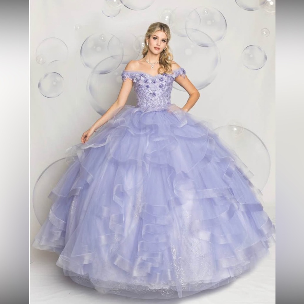Leonia Lee lavender corset style quinceañera dress size small.